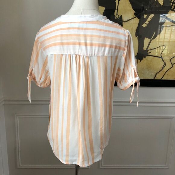 NWT The Good Jane Sun Ray Bow Top Peach S - Picture 3 of 10